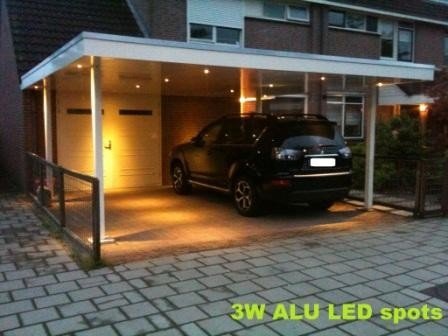 carport inbouwspot LED dimbaar 3 Watt